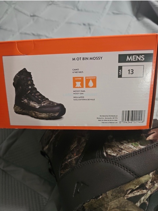 OZARK TRAIL Men\'s Size 13 Hunting Boot Insulated Waterproof 8-in Mossy Camo NEW main image 4